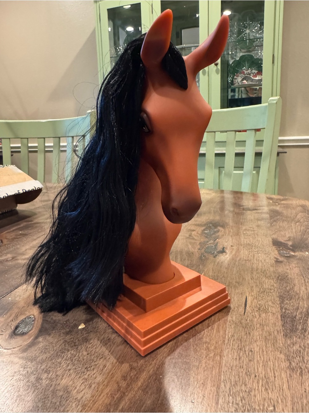 Breyer Brown Horse Head Mannequin with Black Mane